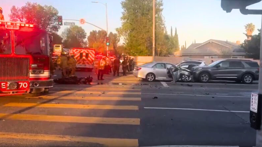 A motorcyclist was killed and three others were hospitalized after a multi-vehicle crash in Northridge on April 9, 2025. (Citizen)
