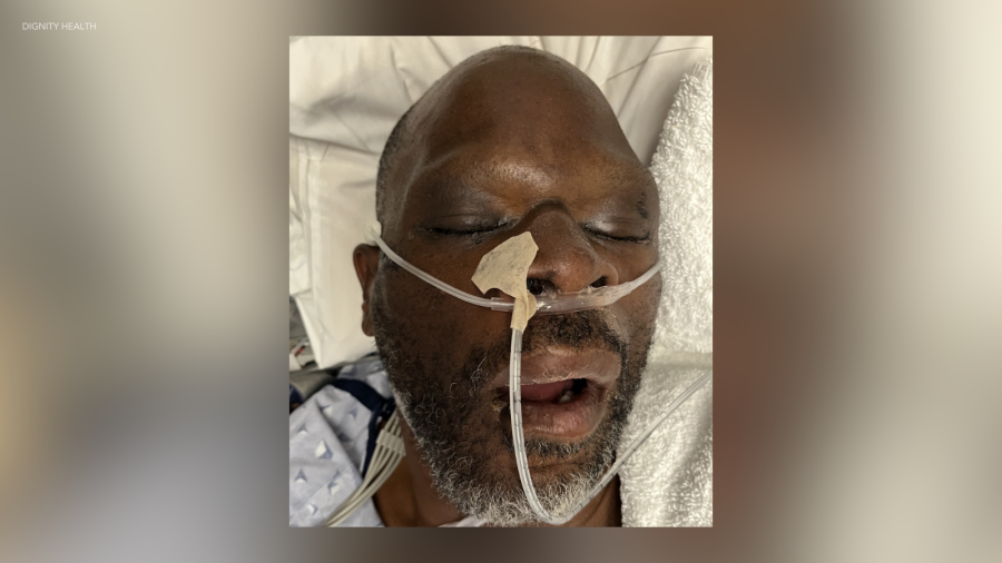 A Los Angeles hospital is asking for the public's help to identify this man who was found unresponsive in downtown L.A. on April 6, 2025. (Dignity Health)